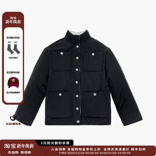 25AW黑色贴袋棉服外套JULY 设计师品牌ETHOR 现货