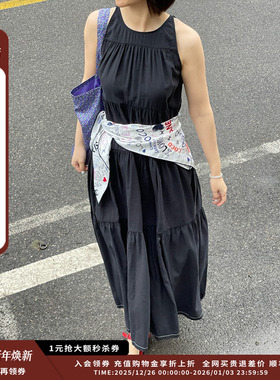 【现货】品牌IMMI 25SURPLUS 无袖多层抽褶连衣裙MWESSWDS0477X