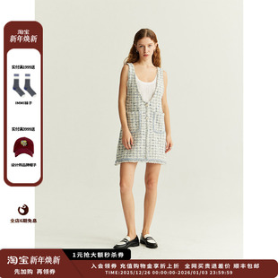 Collection 设计师品牌Crush 25PS千鸟格背心连衣裙JULY 现货