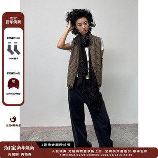 25AW复古印花围巾JULY 设计师品牌DUIDAO对倒 现货