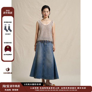 25SS网纹针织流苏吊带背心JULY 设计师品牌WHM 现货