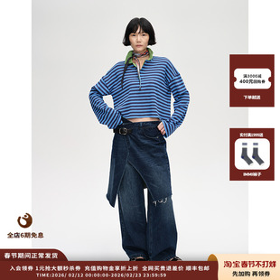 【现货】设计师品牌Short Sentence 26SS 轻薄条纹POLO针织衫