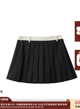 【现货】设计师品牌ICE DUST 25PF撞色百褶短半裙JULY