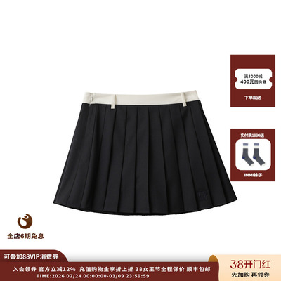 【现货】设计师品牌ICE DUST 25PF撞色百褶短半裙JULY