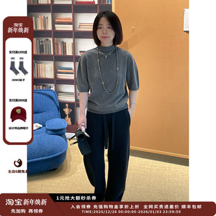 粗针羊毛裤 25FW 设计师品牌SYUGNA JULY 现货