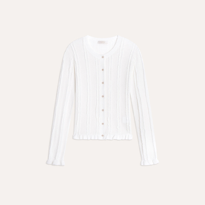 Uffie花边装饰提花针织开衫