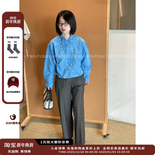 25PS高腰直筒休闲大口袋长裤 设计师品牌SESSUN JULY 现货