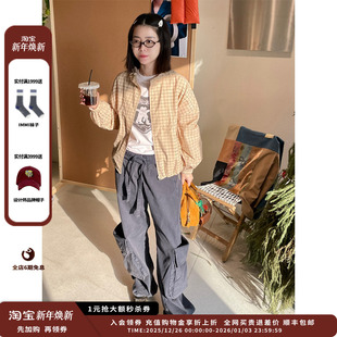 25SS现货印花薄尼龙宽松夹克JULY 设计师品牌WHM 现货