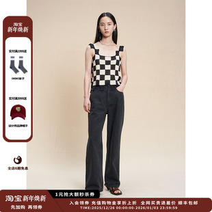 25AW格纹提花针织背心JULY 设计师品牌WHM 现货