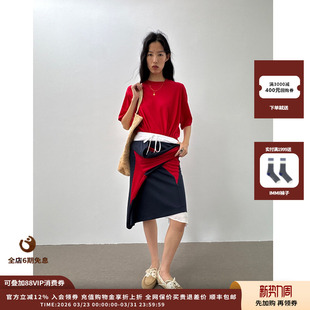 26SS 设计师品牌DUIDAO对倒 羊绒混纺廓形T恤 现货