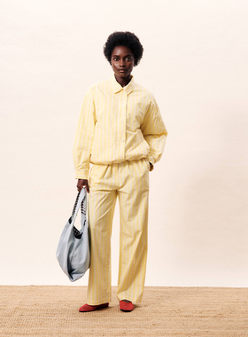 【现货】设计师品牌FRNCH 26SS 浅灰色休闲直筒裤