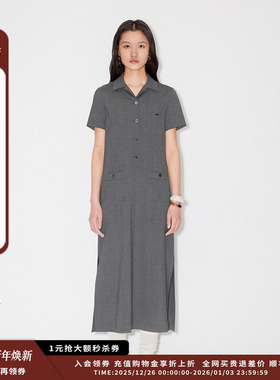 【现货】品牌IMMI 25SURPLUS精纺羊毛短袖连衣裙MWESSWDS0534X