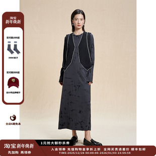 成衣染羊毛圆领长袖 25AW 设计师品牌WHM 连衣裙JULY 现货