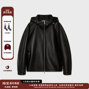25AW空气层复合皮夹克MWEFWLJK0865X 设计师品牌IMMI 现货