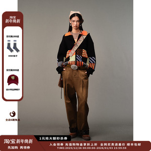 25AW 设计师品牌AUBRUINO 色块羊毛夹克JULY 现货