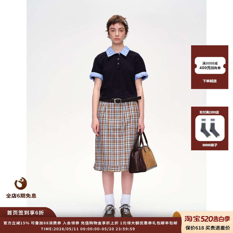 【现货】设计师品牌 SHORT SENTENCE 26SS 拼布褶皱POLO衫