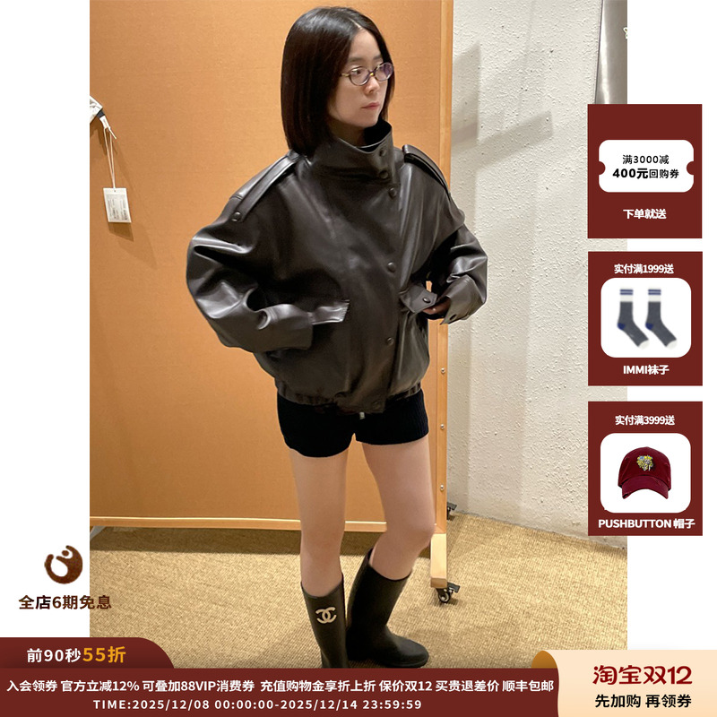 【现货】设计师品牌YCH 25PF吊带皮衣夹克外套JULY