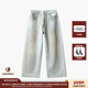 JULY 25AW浅蓝色烫钻做旧牛仔长裤 现货 设计师品牌ETHOR