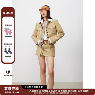 echo 新品 25SS斜腰带迷你开衩半裙JULY 设计师品牌lost