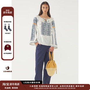 25SS棉质竹节刺绣衬衫 BATIK 设计师品牌ANTIK JULY 现货