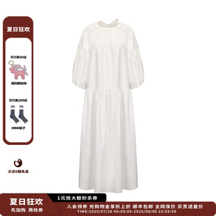 設計師品牌UNRESTRAIN 25SS七分燈籠袖 抽褶連衣裙JULY 新品