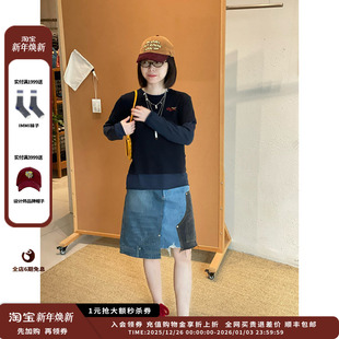 SENTENCE 设计师品牌SHORT 25AW解构拼接牛仔半裙JULY 现货