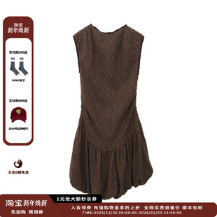 设计师品牌IMMI25AW格纹羊毛泡泡连衣裙MWEFWWDS1440X 现货