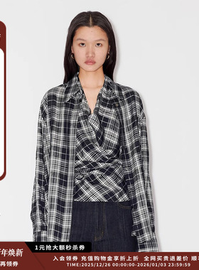 【新品】品牌IMMI 25SURPLUS醋酸格纹两件套衬衫MWESSWST0437X