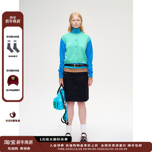 25AW假两件羊毛针织开衫 SENTENCE 设计师品牌SHORT JULY 现货