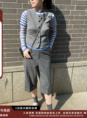 【现货】设计师品牌PUSHBUTTON 25SS无图案背心JULY