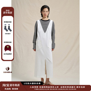 25SS现货精细双面针织布背带连衣裙JULY 设计师品牌WHM 现货