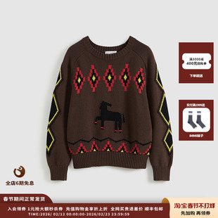 【现货】设计师品牌 Short Sentence 26SS 小马提花圆领针织上衣