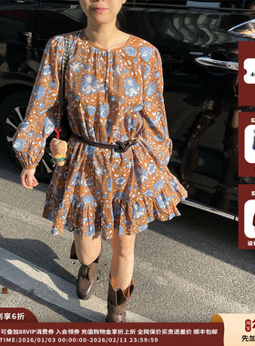 【现货】设计师品牌ANTIK BATIK 25SS短款复古碎花连衣裙JULY