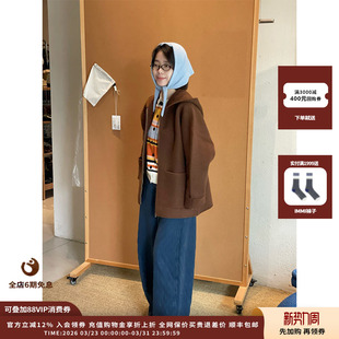 25AW绒感针织呢连帽外套JULY 设计师品牌WHM 现货