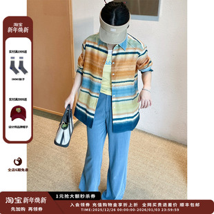 衬衫 25AW印花丝棉长袖 设计师品牌WHM JULY 现货