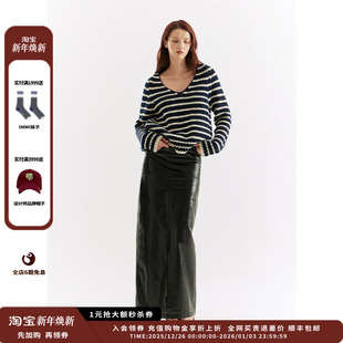 Collection 设计师品牌Crush 25AW羊绒混纺棒针上衣JULY 现货