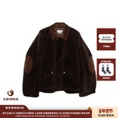 现货 品牌IMMI25AW羊剪毛拼灯芯绒翻领羽绒夹克MWEFWFJK1057X