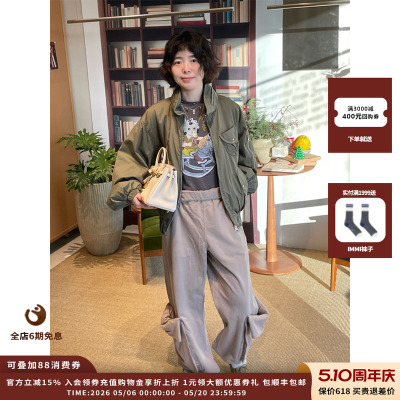 OPENYY26PS卷边运动工装裤