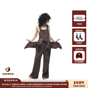 【设计师品牌PEPPERMIER】25SS绗缝碎花薄棉背带裤JULY