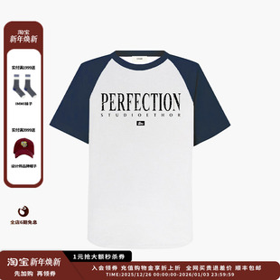 现货 插肩袖 设计师品牌 25AW 拼色T恤 ETHOR