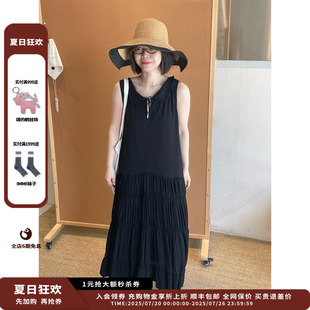 新品 设计师品牌IMMI25SS真丝抽褶系带连衣裙MWESSWDS0467X