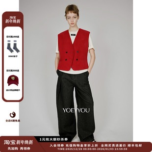 25AW双排扣灯芯绒马甲 设计师品牌YOEYYOU JULY 现货