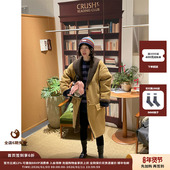 设计师品牌IMMI 现货 25AW皮毛一体翻领宽肩大衣MWEFWLCO1021X