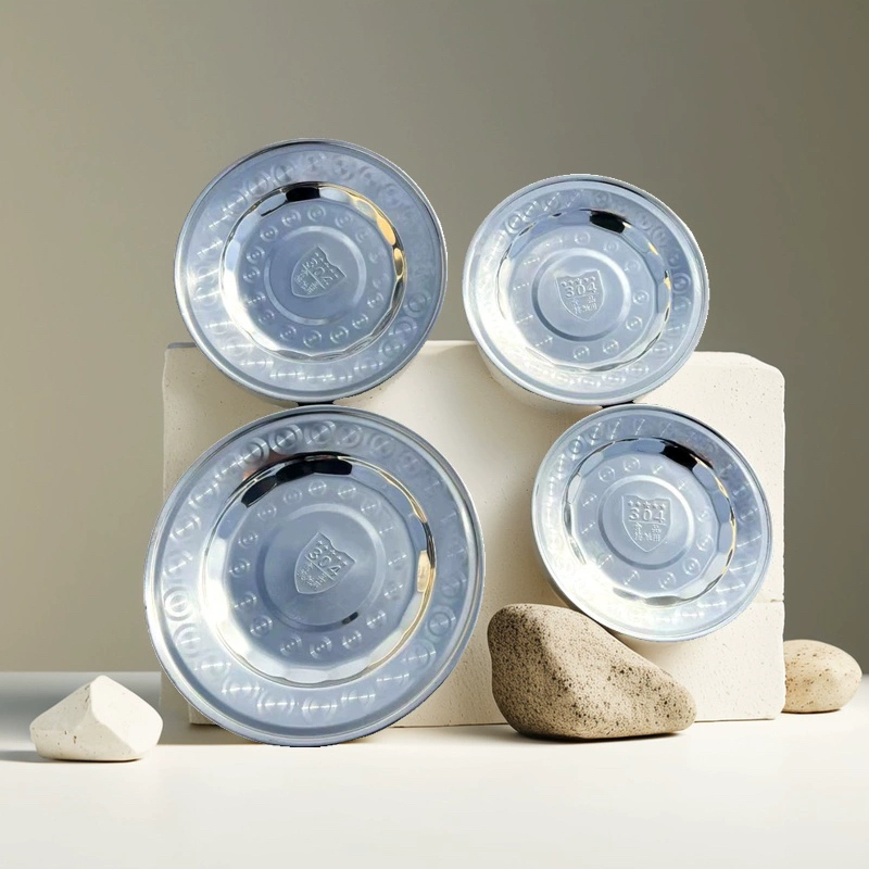 亮星浅盘304不锈钢圆形