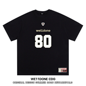 高街WELLDONE重磅宽松纯棉短袖 WE11DONE CDG小众潮牌美式 T恤男女