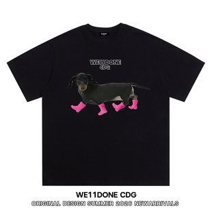 T恤夏 腊肠狗狗可爱百搭宽松男女纯棉短袖 WE11DONE CDG赵露思同款