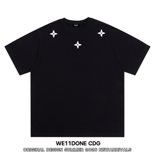 t恤 高街男女重磅宽松纯棉短袖 WE11DONE CDG小众潮牌WELLDONE美式