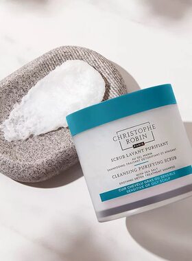 Christophe Robin CR海盐/玫瑰头皮洁净霜洗发磨砂膏控油250ML