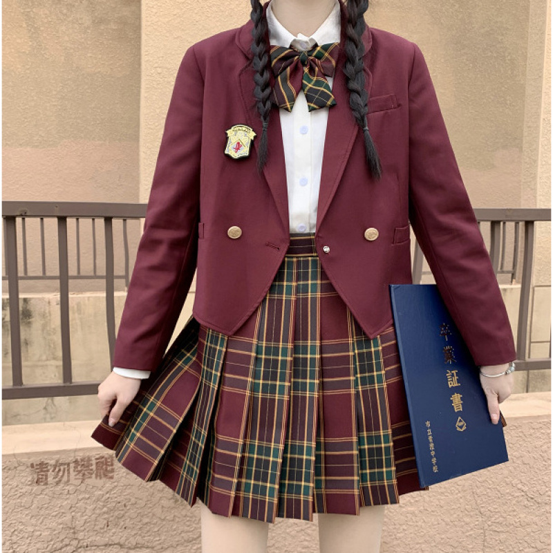 JK格裙正版西装制服套装全套秋冬季初高中儿童女学生学院风校服款