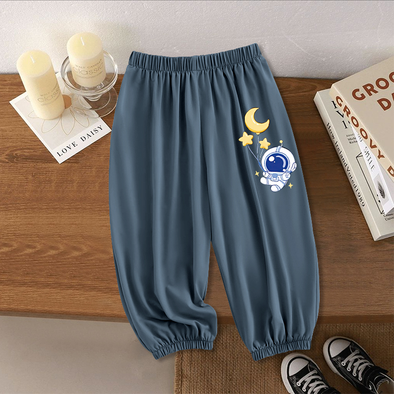 男童夏季薄款裤子2025新款中童春夏休闲百搭裤儿童外穿洋气防蚊裤